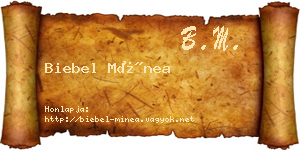 Biebel Mínea névjegykártya